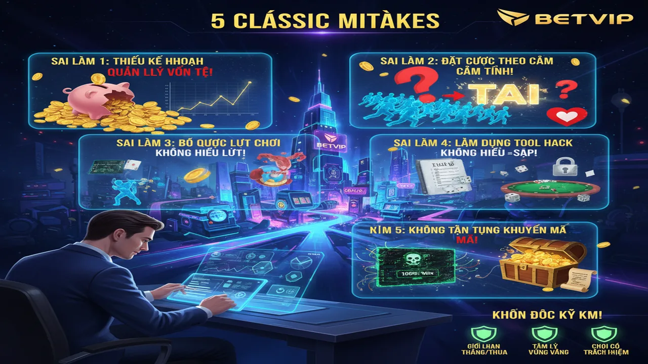 Sai lầm hay mắc phải Betvip